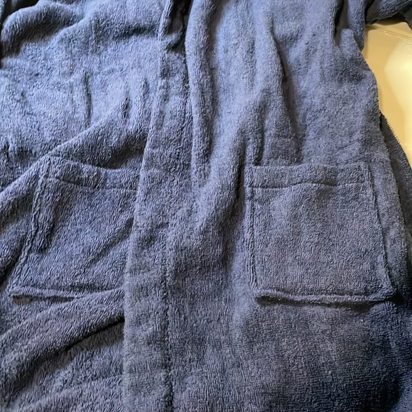 A2Z kids towel navy bathrobe size 13 - Picture 5 of 6
